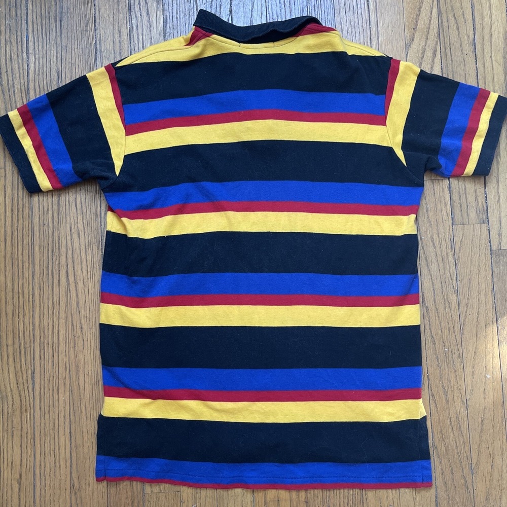 Vintage 90's Y2K Polo Ralph Lauren Polo Men's M-L Rainbow Striped Pride Shirt - Picture 6 of 9